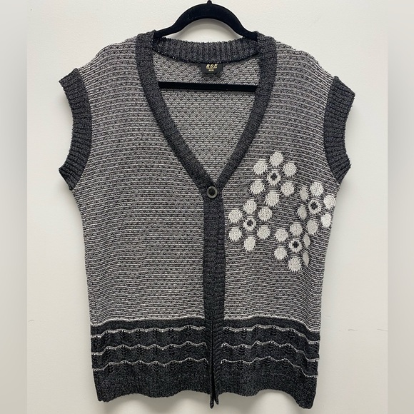 R.S.N Collection Sweaters - 4 for $25 💜 R.S.N Collection Gray Knit Daisy Cardigan Size XXXL